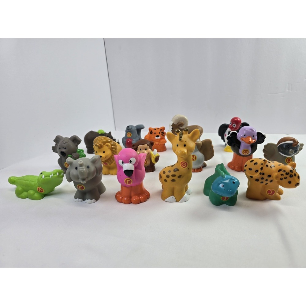 Fisher Price Little People Alphabet Animals Lot 17 ABC Figures Missing 9 Letters